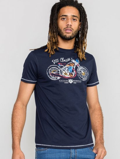 D555 DENTON Motorbike Printed T-Shirt - T-krekli - T-krekli - 2XL-14XL