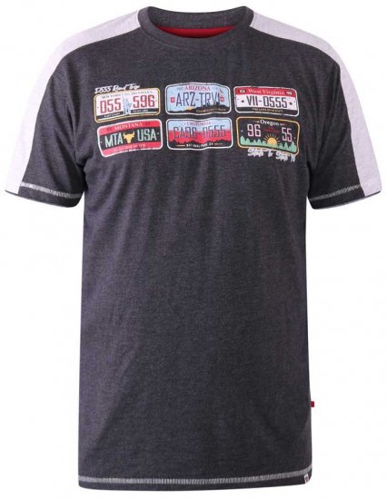 D555 SOHO American Number Plate T-Shirt - T-krekli - T-krekli - 2XL-14XL