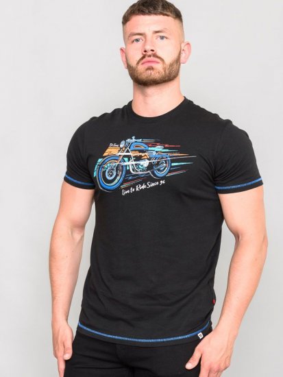 D555 CHINFORD Live To Ride Motorbike T-Shirt - T-krekli - T-krekli - 2XL-14XL