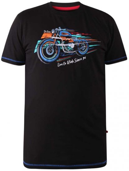 D555 CHINFORD Live To Ride Motorbike T-Shirt - T-krekli - T-krekli - 2XL-14XL