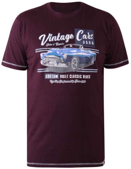D555 BUCKHURST Vintage Cars T-Shirt - T-krekli - T-krekli - 2XL-14XL