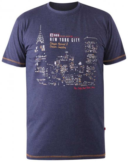 D555 DEBDEN NYC Night Skyline T-Shirt - T-krekli - T-krekli - 2XL-14XL