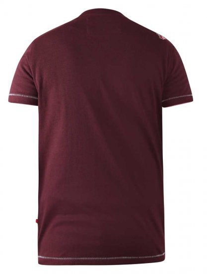 D555 Wharf California Eagle Printed T-Shirt Burgundy - T-krekli - T-krekli - 2XL-14XL