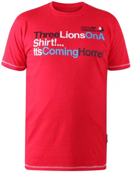 D555 LIONS England T-shirt - T-krekli - T-krekli - 2XL-14XL