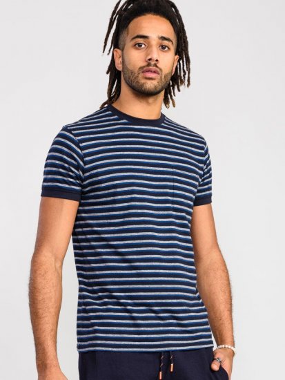 D555 Beamont Jacquard Stripe T-Shirt - T-krekli - T-krekli - 2XL-14XL