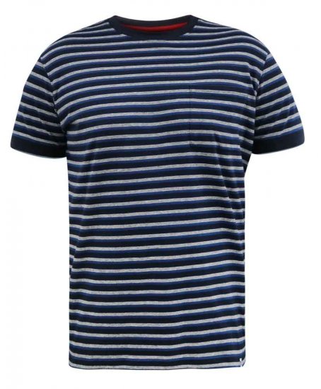 D555 Beamont Jacquard Stripe T-Shirt - T-krekli - T-krekli - 2XL-14XL