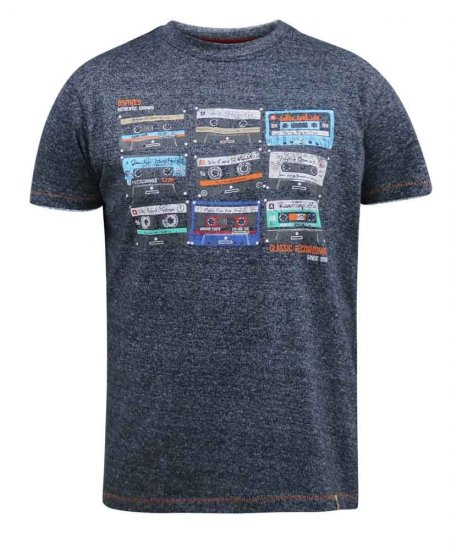 D555 Apsey Multi Cassette Tape Printed T-Shirt - T-krekli - T-krekli - 2XL-14XL
