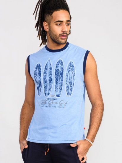 D555 Bretton Surf Board Printed Sleeveless T-Shirt - T-krekli - T-krekli - 2XL-14XL