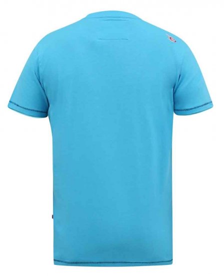 D555 Rushden Superior Printed T-Shirt Turquoise - T-krekli - T-krekli - 2XL-14XL