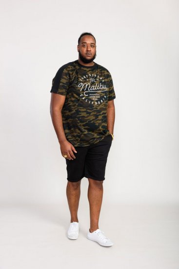 D555 Sullivan Ao Camo T-Shirt With Chest Print - T-krekli - T-krekli - 2XL-14XL