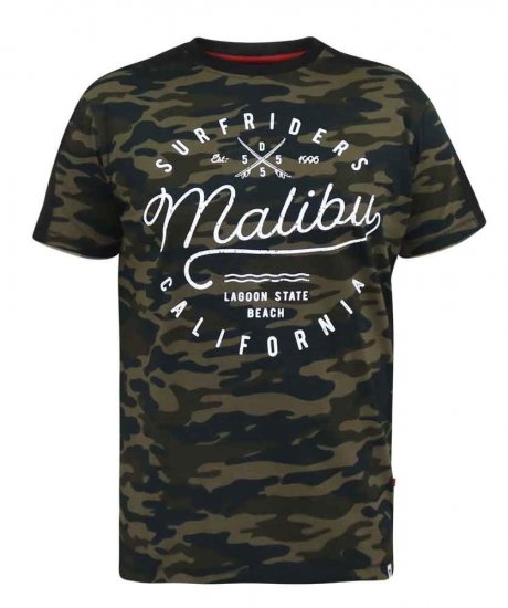 D555 Sullivan Ao Camo T-Shirt With Chest Print - T-krekli - T-krekli - 2XL-14XL