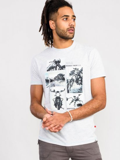 D555 Trafford Bike Photo Printed T-Shirt White - T-krekli - T-krekli - 2XL-14XL