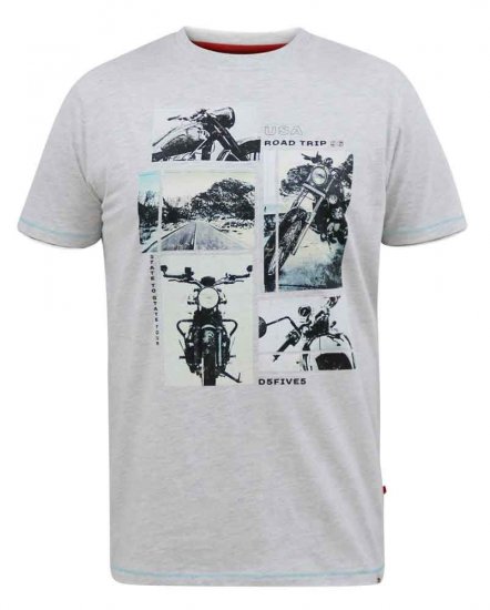 D555 Trafford Bike Photo Printed T-Shirt White - T-krekli - T-krekli - 2XL-14XL