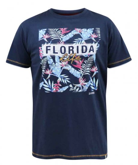D555 Prestwick Florida Floral Printed T-Shirt - T-krekli - T-krekli - 2XL-14XL