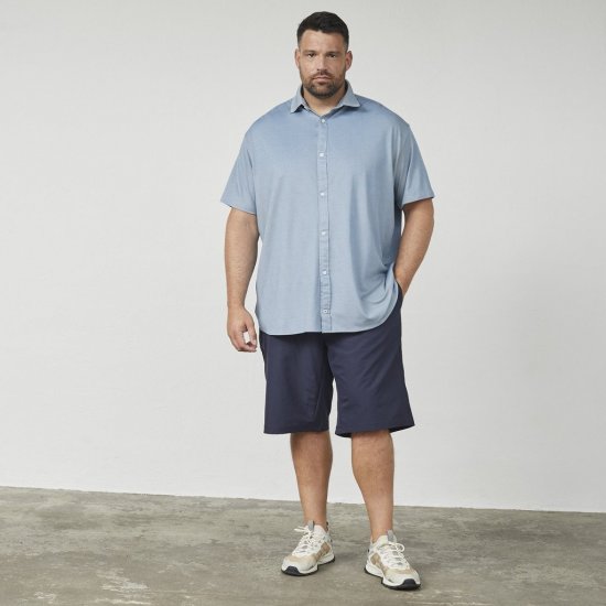 North Latitude 61116 Melanžēts Pikē Īsroku Krekls Zila - Polo krekli - Polo krekli - 2XL-8XL
