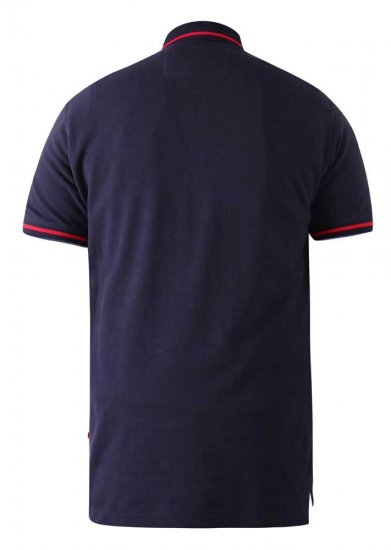 D555 Sloane Polo Shirt With Chest Embroidery Navy - Polo krekli - Polo krekli - 2XL-8XL