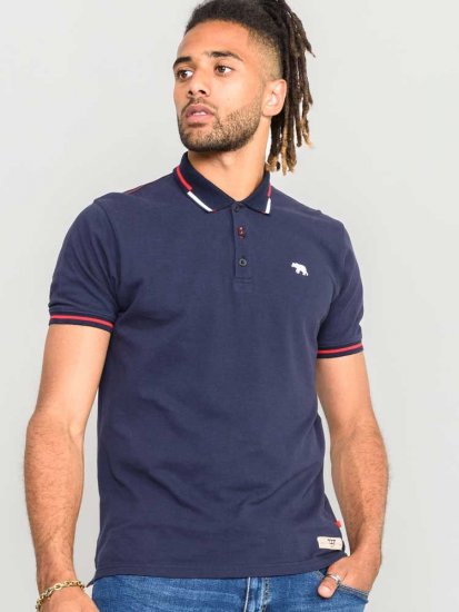 D555 Sloane Polo Shirt With Chest Embroidery Navy - Polo krekli - Polo krekli - 2XL-8XL