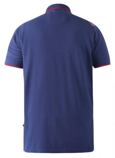 D555 Canning Chest Embroidery Polo Shirt Denim - Polo krekli - Polo krekli - 2XL-8XL