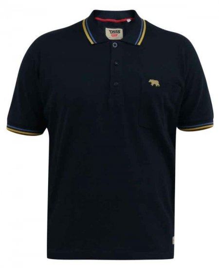 D555 Hamford Pique Polo Shirt Navy - Polo krekli - Polo krekli - 2XL-8XL