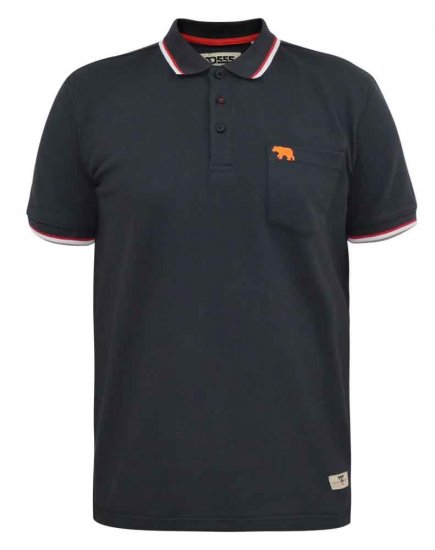 D555 Kirby Birdseye Pique Polo Black - Polo krekli - Polo krekli - 2XL-8XL