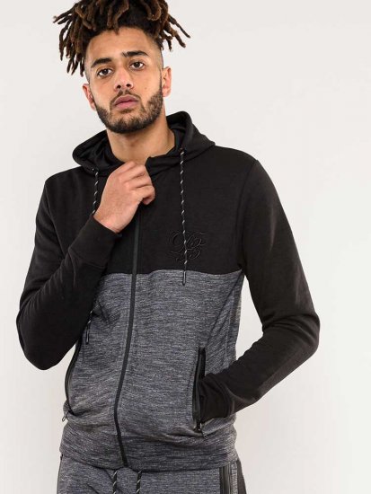 D555 Finnley Couture Hoody With Chest Embroidery Black - Džemperi un džemperi ar kapuci - Džemperi - 2XL-14XL
