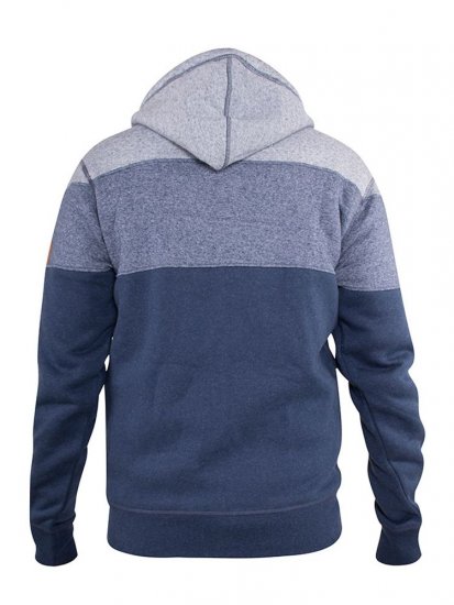 D555 Columbus Cut And Sew Panelled Zip Through Hoody Blue - Džemperi un džemperi ar kapuci - Džemperi - 2XL-14XL