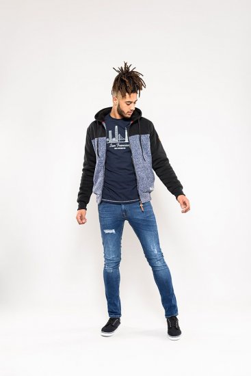D555 Allen Zip Through Hoody With Sherpa Lining - Džemperi un džemperi ar kapuci - Džemperi - 2XL-14XL