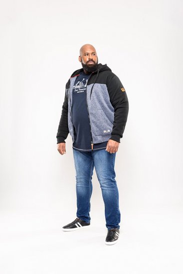 D555 Allen Zip Through Hoody With Sherpa Lining - Džemperi un džemperi ar kapuci - Džemperi - 2XL-14XL