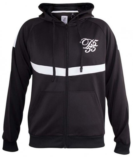 D555 Bristol Couture Zip Through Hoody Black - Džemperi un džemperi ar kapuci - Džemperi - 2XL-14XL