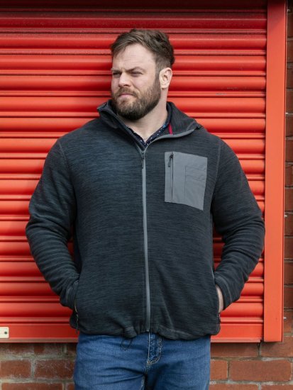 D555 Daly Quarter Zip Fleece Sweatshirt Melna/Pelēka - Džemperi un džemperi ar kapuci - Džemperi - 2XL-14XL