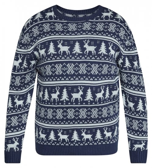 North Latitude 63144 Fjell Reindeer Knit Tumši zila - Džemperi un džemperi ar kapuci - Džemperi - 2XL-14XL