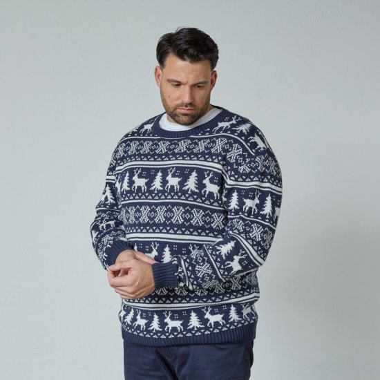 North Latitude 63144 Fjell Reindeer Knit Tumši zila - Džemperi un džemperi ar kapuci - Džemperi - 2XL-14XL
