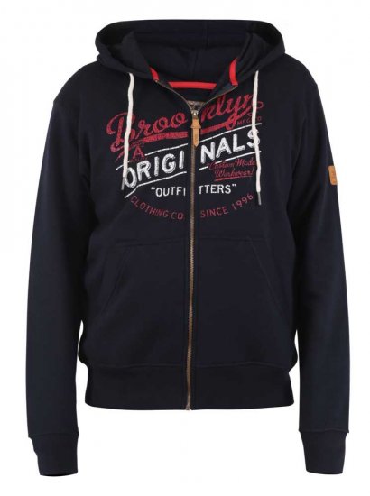 D555 Zennor Navy Hoodie - Džemperi un džemperi ar kapuci - Džemperi - 2XL-14XL