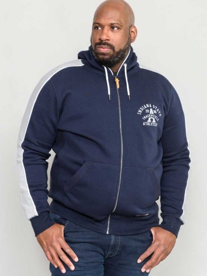 D555 Eaton Full Zip Hoodie Navy - Džemperi un džemperi ar kapuci - Džemperi - 2XL-14XL