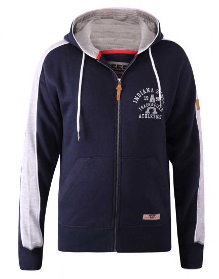 D555 Eaton Full Zip Hoodie Navy - Džemperi un džemperi ar kapuci - Džemperi - 2XL-14XL