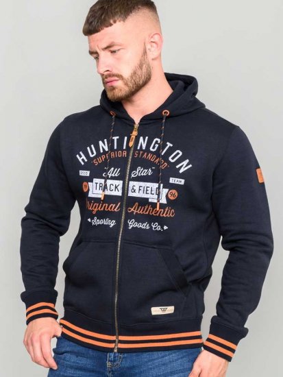 D555 Flanders Full Zip Hoody With Chest Print - Džemperi un džemperi ar kapuci - Džemperi - 2XL-14XL