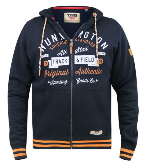 D555 Flanders Full Zip Hoody With Chest Print - Džemperi un džemperi ar kapuci - Džemperi - 2XL-14XL
