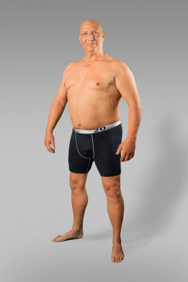 20 Nodi Stretch Cotton Boxer with Medium Leg Blue - Apakšveļa un peldšorti - Apakšveļa - 2XL-8XL