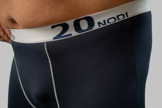20 Nodi Stretch Cotton Boxer with Medium Leg Blue - Apakšveļa un peldšorti - Apakšveļa - 2XL-8XL