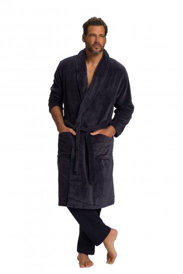 JP1880 Bathrobe with Spacious Patch Pockets Grey - Apakšveļa un peldšorti - Apakšveļa - 2XL-8XL