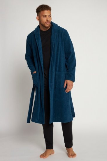 JP1880 Bathrobe Terry Navy - Peldmētelis/dvieļi - Vīriešu peldmēteļi lieli izmēri