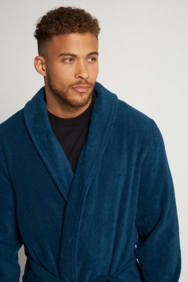 JP1880 Bathrobe Terry Navy - Peldmētelis/dvieļi - Vīriešu peldmēteļi lieli izmēri