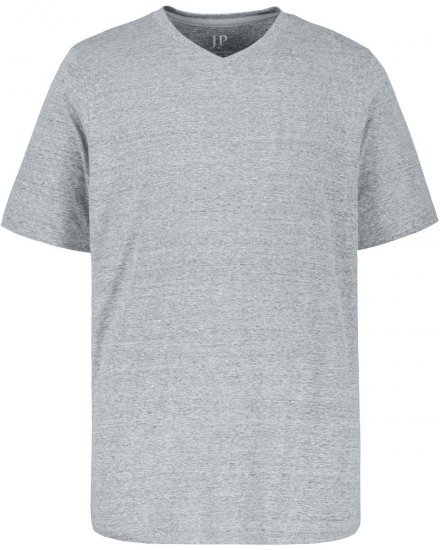 JP1880 702415 T-krekls ar V veida izgriezumu Pelēks melanžs - T-krekli - T-krekli - 2XL-14XL