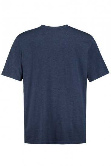 JP1880 702415 T-krekls ar V veida izgriezumu Vidēji zils melanžs - T-krekli - T-krekli - 2XL-14XL