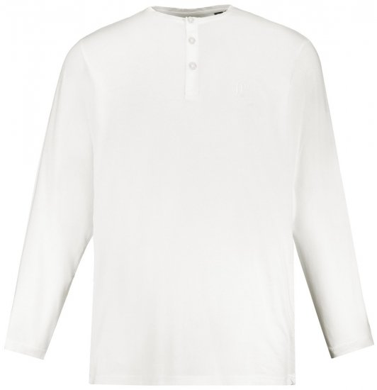 JP1880 702555 Henley T-krekls ar garām piedurknēm Balts - T-krekli - T-krekli - 2XL-14XL