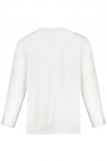 JP1880 702555 Henley T-krekls ar garām piedurknēm Balts - T-krekli - T-krekli - 2XL-14XL