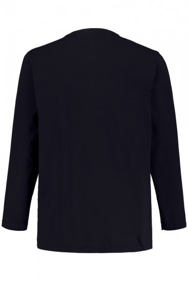 JP1880 702555 Henley T-krekls ar garām piedurknēm Tumši zils - T-krekli - T-krekli - 2XL-14XL