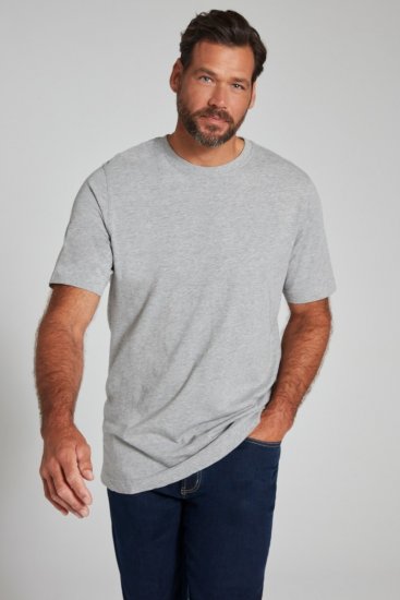 JP1880 702558 T-krekls ar apaļu kakla izgriezumu Pelēks melanžs - T-krekli - T-krekli - 2XL-14XL