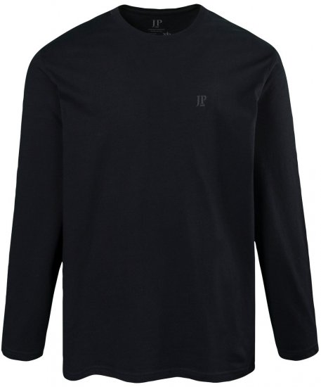 JP1880 702559 T-krekls ar garām piedurknēm Melns - T-krekli - T-krekli - 2XL-14XL