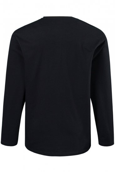 JP1880 702559 T-krekls ar garām piedurknēm Melns - T-krekli - T-krekli - 2XL-14XL